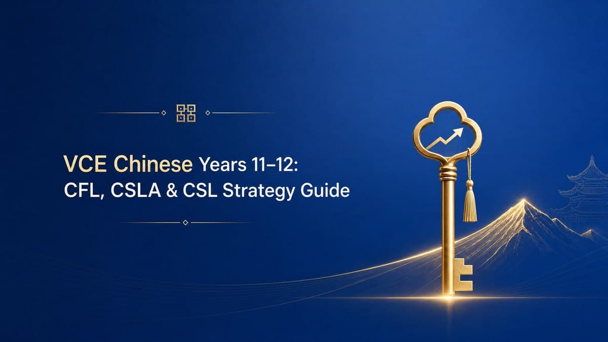 VCE Chinese Years 11–12: CFL, CSLA & CSL Strategy Guide