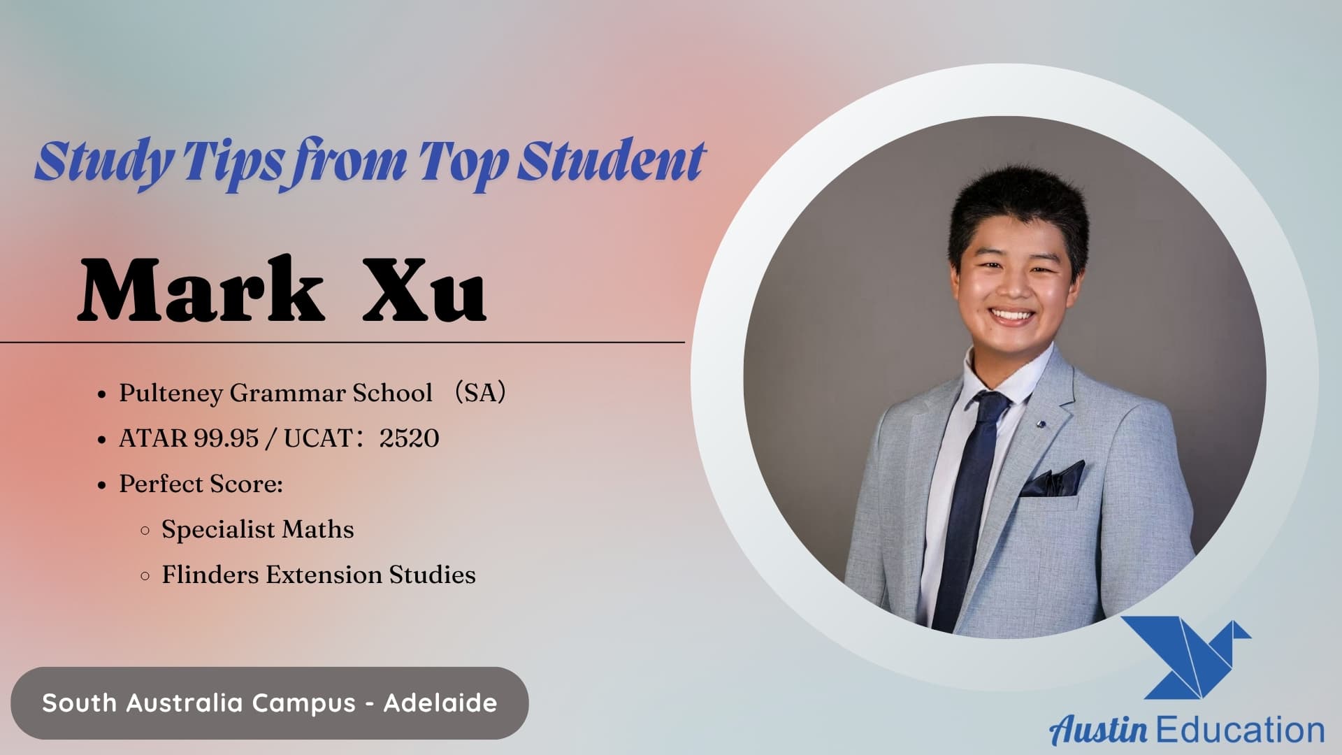 How Mark Xu Achieved an ATAR 99.95 and Secured an Oxford Medicine Offer