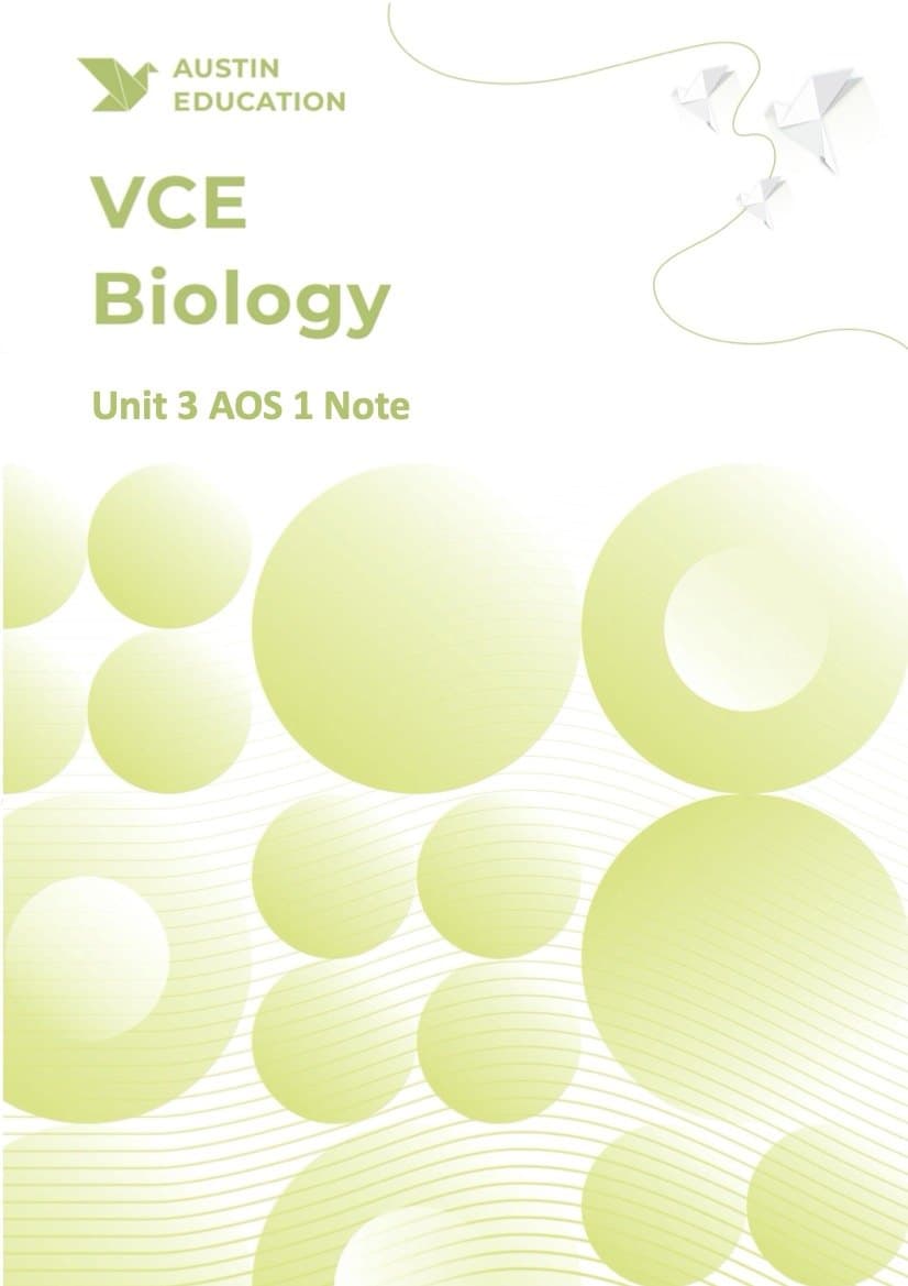 澳升教育 VCE 生物 Unit 3 AOS 1 讲义封面