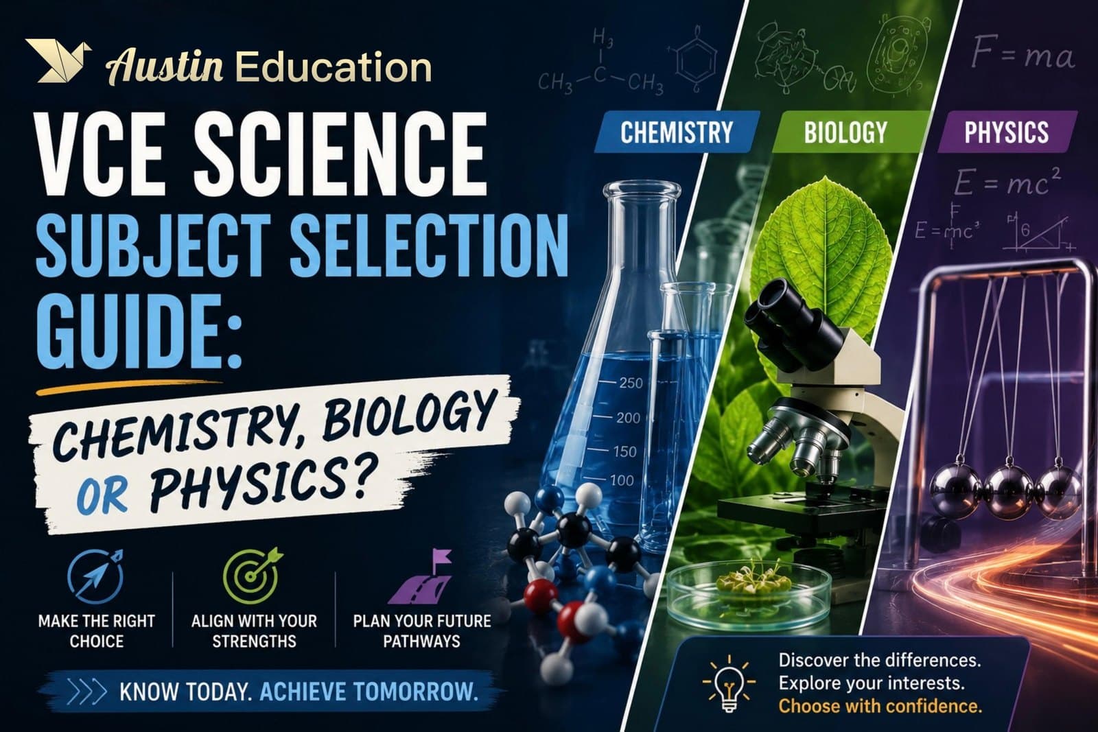 VCE Science Subject Selection Guide: Chemistry, Biology or Physics?