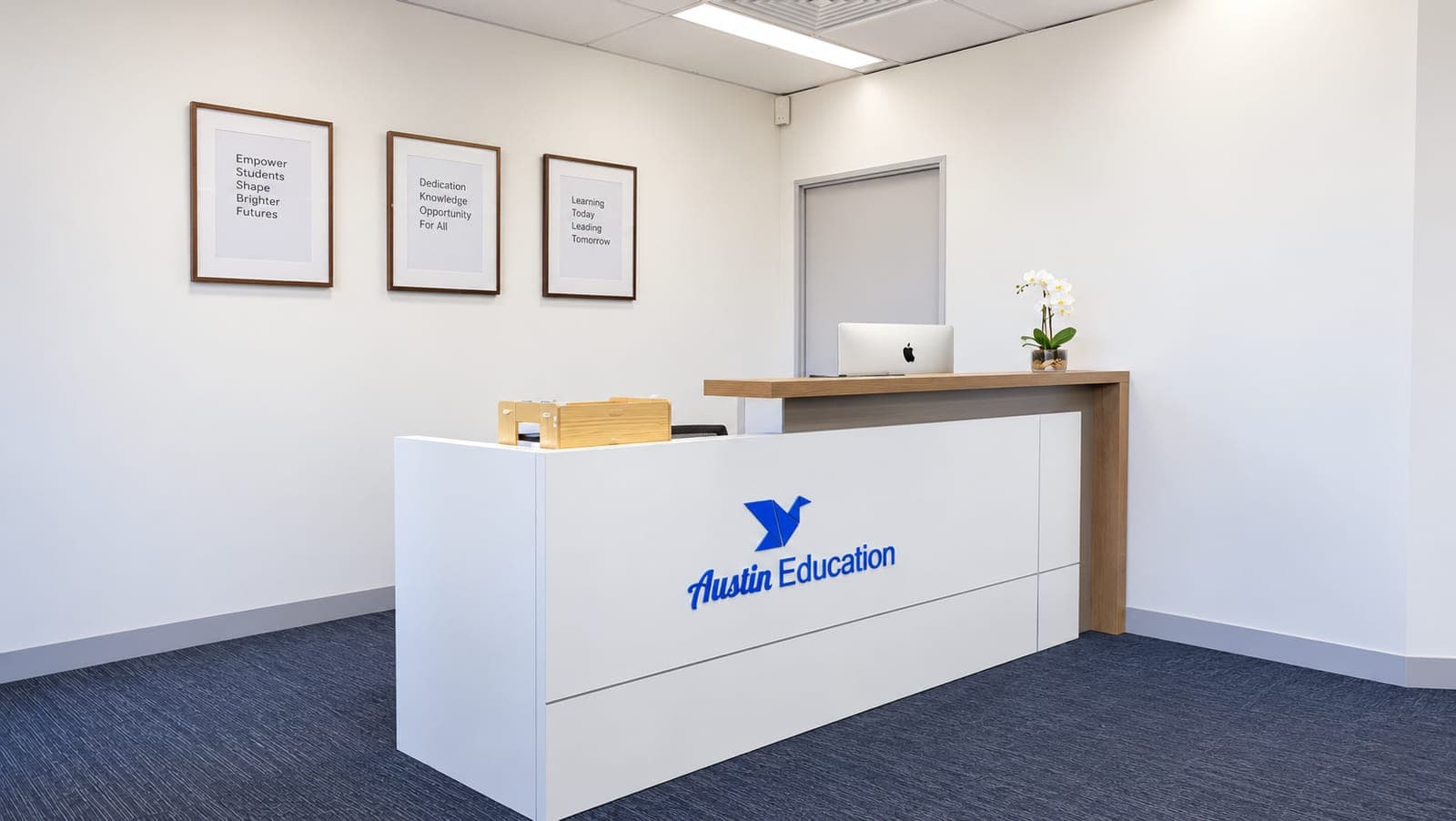 Reception at Austin Education’s Adelaide campus on O'Brien Street