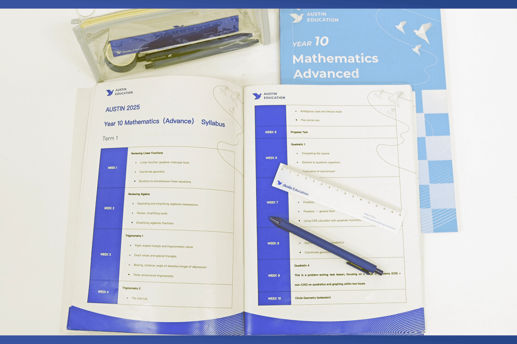 Starting Advance in Year 10 builds early understanding of VCE concepts and exam pacing