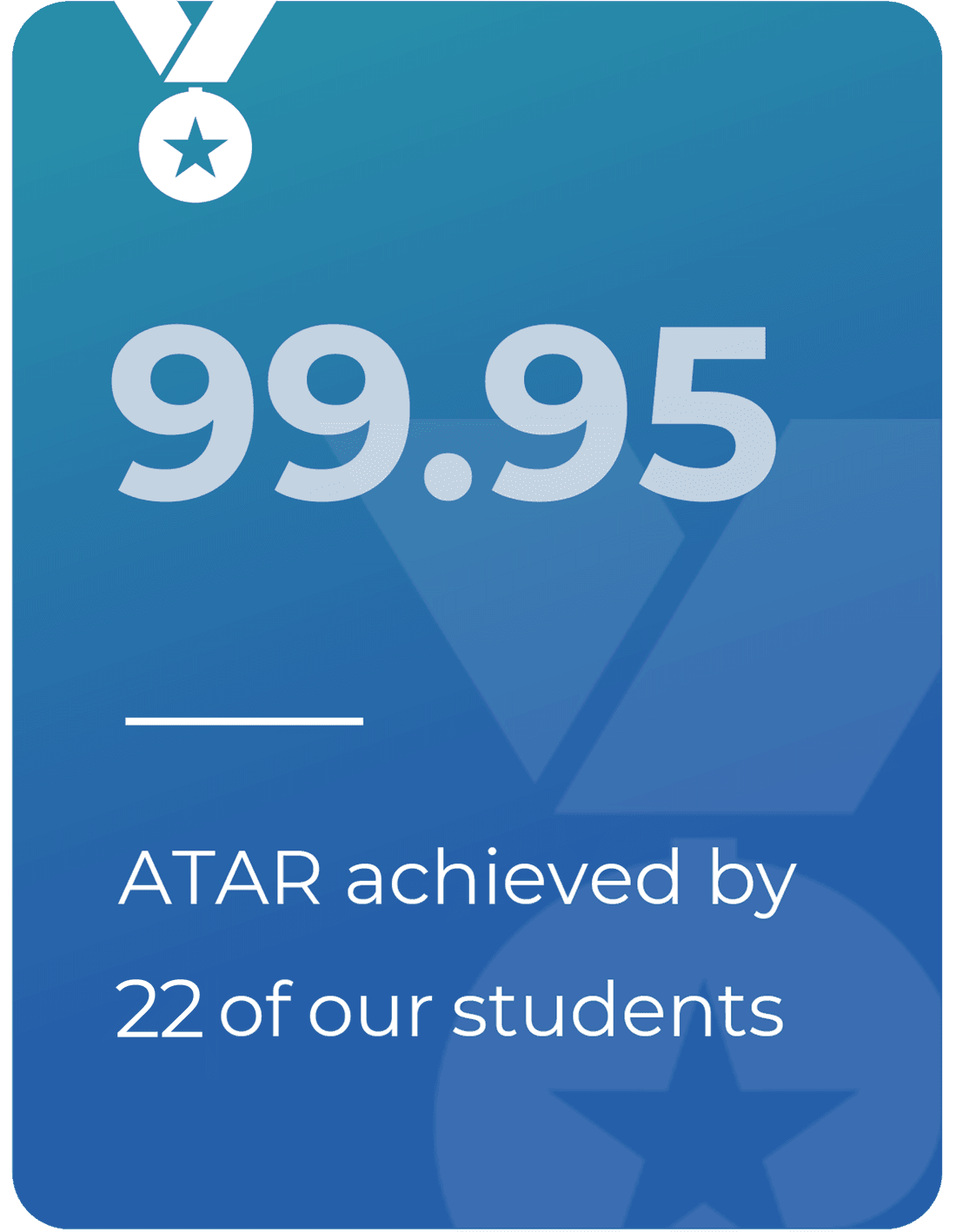 ATAR 99.95 achievement card
