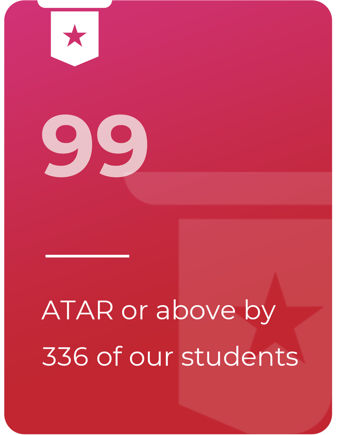 ATAR 90+ achievement card