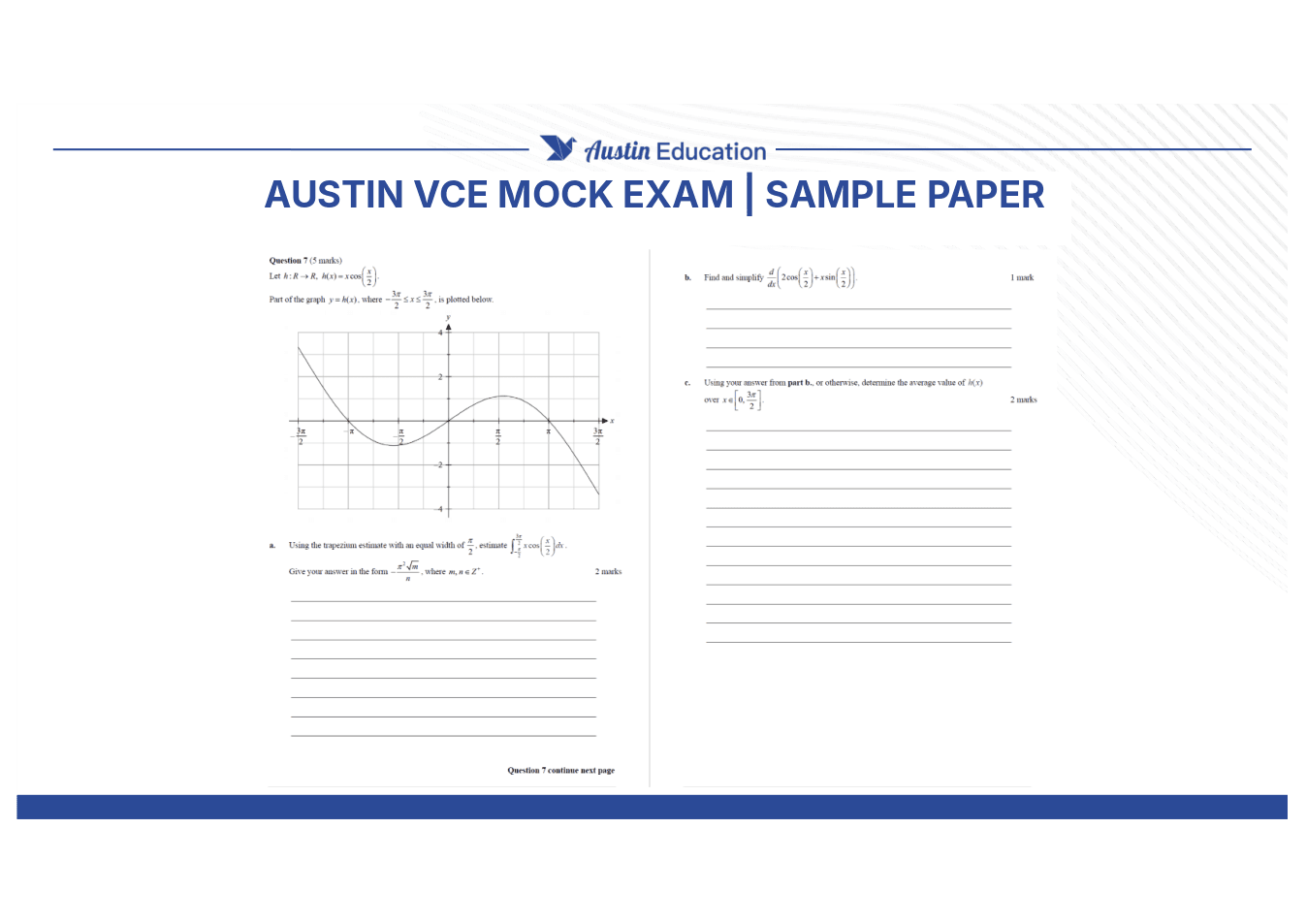Austin VCE 中数模考卷实际题目样例